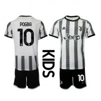 Juventus Paul Pogba #10 Fotballklær Hjemmedraktsett Barn 2022-23 Kortermet (+ korte bukser)